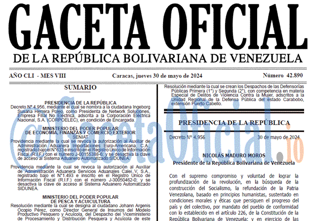 Gaceta Oficial, Gaceta 42890, Gaceta 42890 HD, Gaceta #42890, Gaceta Oficial Venezuela #42890