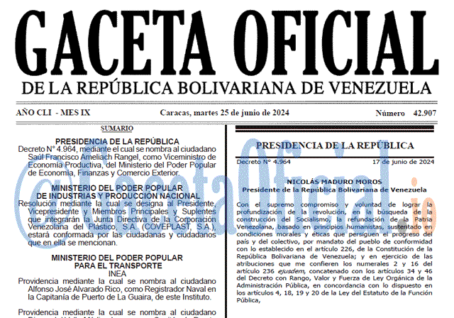 Gaceta Oficial, Gaceta 42907, Gaceta 42907 HD, Gaceta #42907, Gaceta Oficial Venezuela #42907