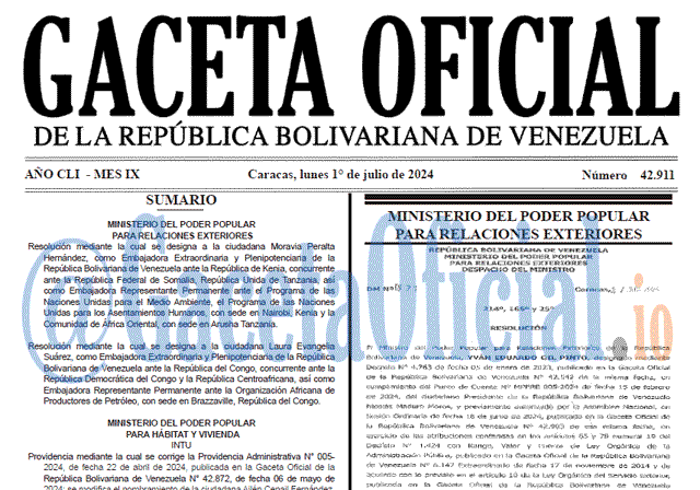 Gaceta Oficial, Gaceta 42911, Gaceta 42911 HD, Gaceta #42911, Gaceta Oficial Venezuela #42911