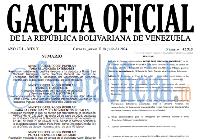 Gaceta Oficial, Gaceta 42918, Gaceta 42918 HD, Gaceta #42918, Gaceta Oficial Venezuela #42918