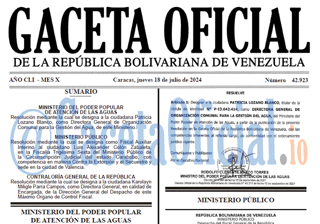 Gaceta Oficial, Gaceta 42923, Gaceta 42923 HD, Gaceta #42923, Gaceta Oficial Venezuela #42923