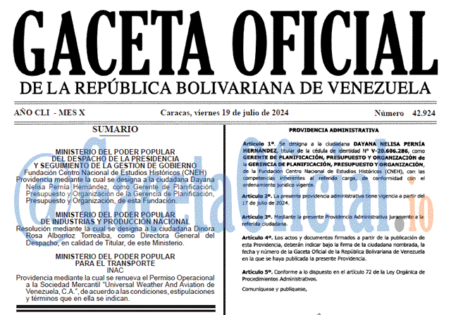 Gaceta Oficial, Gaceta 42924, Gaceta 42924 HD, Gaceta #42924, Gaceta Oficial Venezuela #42924