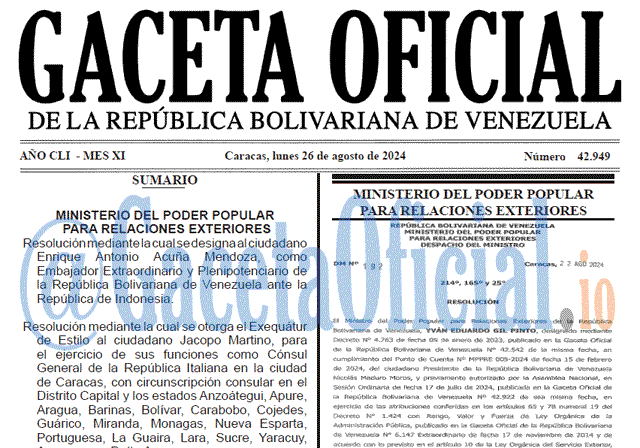 Gaceta Oficial, Gaceta 42949, Gaceta 42949 HD, Gaceta #42949, Gaceta Oficial Venezuela #42949
