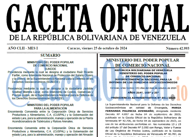 Gaceta Oficial, Gaceta 42993, Gaceta 42993 HD, Gaceta #42993, Gaceta Oficial Venezuela #42993