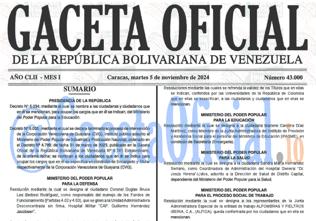 Gaceta Oficial, Gaceta 43000, Gaceta 43000 HD, Gaceta #43000, Gaceta Oficial Venezuela #43000