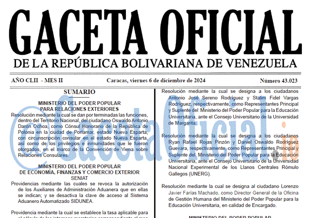 Gaceta Oficial, Gaceta 43023, Gaceta 43023 HD, Gaceta #43023, Gaceta Oficial Venezuela #43023