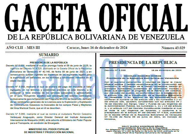 Gaceta Oficial, Gaceta 43029, Gaceta 43029 HD, Gaceta #43029, Gaceta Oficial Venezuela #43029