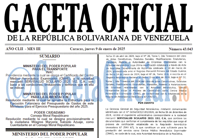 Gaceta Oficial, Gaceta 43043, Gaceta 43043 HD, Gaceta #43043, Gaceta Oficial Venezuela #43043