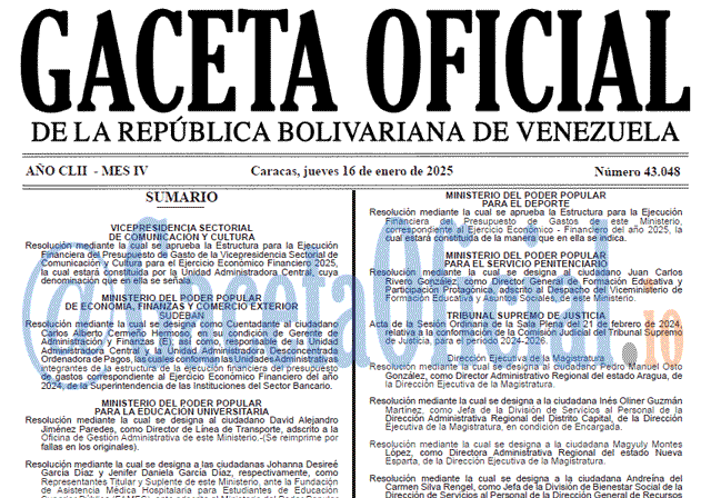 Gaceta Oficial, Gaceta 43048, Gaceta 43048 HD, Gaceta #43048, Gaceta Oficial Venezuela #43048