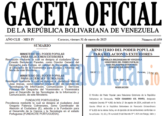 Gaceta Oficial, Gaceta 43059, Gaceta 43059 HD, Gaceta #43059, Gaceta Oficial Venezuela #43059