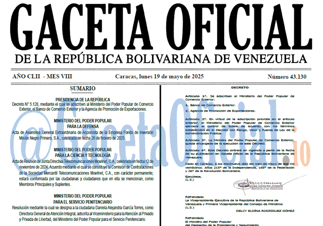 Gaceta Oficial, Gaceta 43130, Gaceta 43130 HD, Gaceta #43130, Gaceta Oficial Venezuela #43130
