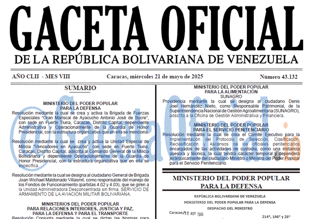Gaceta Oficial, Gaceta 43132, Gaceta 43132 HD, Gaceta #43132, Gaceta Oficial Venezuela #43132