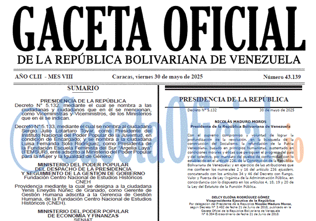 Venezuela Gaceta Oficial 43139 del 30 mayo 2025 Gaceta Oficial, Gaceta 43139, Gaceta 43139 HD, Gaceta #43139, Gaceta Oficial Venezuela #43139