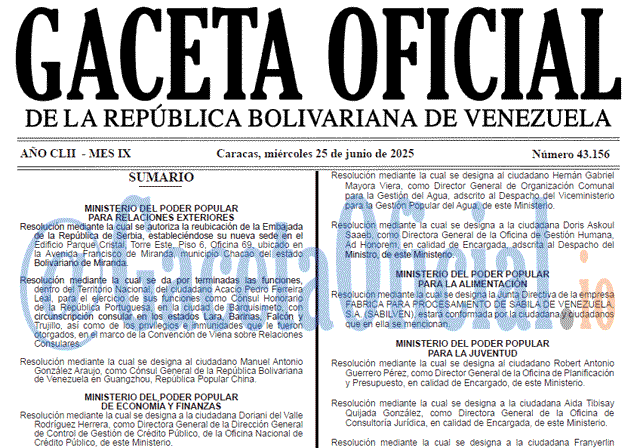 Gaceta Oficial, Gaceta 43156, Gaceta 43156 HD, Gaceta #43156, Gaceta Oficial Venezuela #43156