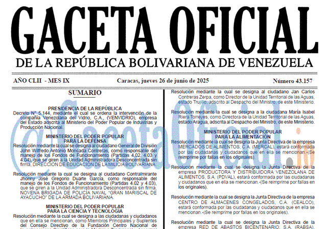 Gaceta Oficial, Gaceta 43157, Gaceta 43157 HD, Gaceta #43157, Gaceta Oficial Venezuela #43157
