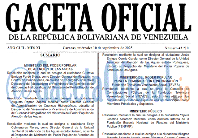 Gaceta Oficial, Gaceta 43210, Gaceta 43210 HD, Gaceta #43210, Gaceta Oficial Venezuela #43210