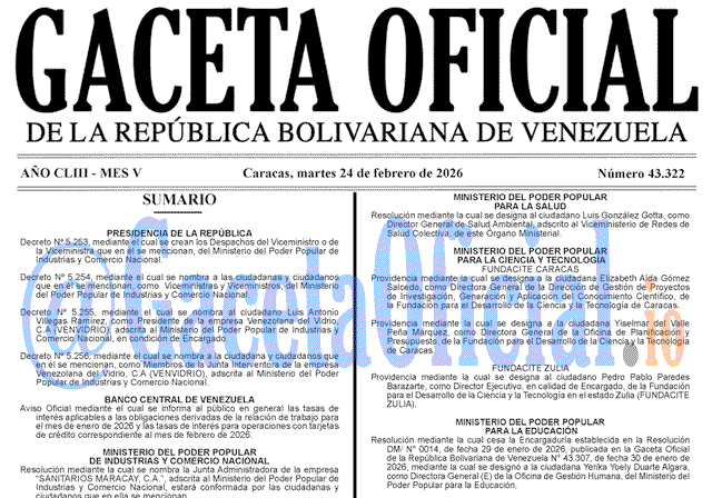 Gaceta Oficial, Gaceta 43322, Gaceta 43322 HD, Gaceta #43322, Gaceta Oficial Venezuela #43322