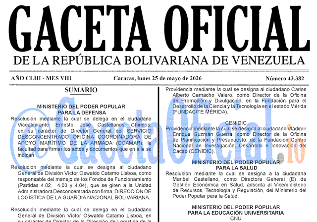 Venezuela Gaceta Oficial 43382 del 25 mayo 2026 Gaceta Oficial, Gaceta 43382, Gaceta 43382 HD, Gaceta #43382, Gaceta Oficial Venezuela #43382