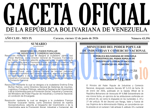 Gaceta Oficial, Gaceta 43396, Gaceta 43396 HD, Gaceta #43396, Gaceta Oficial Venezuela #43396