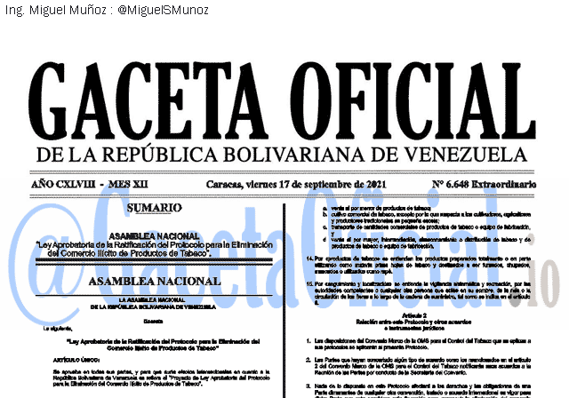 Gaceta Oficial 6648 del 17 septiembre 2021