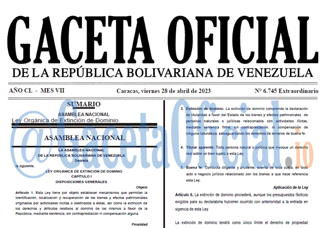Gaceta Oficial, Gaceta 6745, Gaceta #6745, Gaceta Oficial Venezuela #6745
