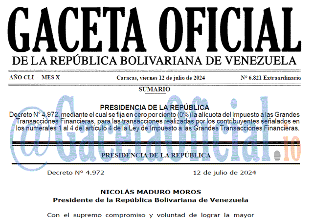 Gaceta Oficial, Gaceta 6821, Gaceta 6821 HD, Gaceta #6821, Gaceta Oficial Venezuela #6821