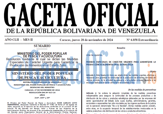 Gaceta Oficial, Gaceta 6858, Gaceta 6858 HD, Gaceta #6858, Gaceta Oficial Venezuela #6858