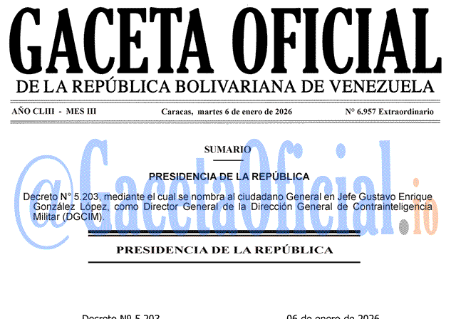 Gaceta Oficial, Gaceta 6957, Gaceta 6957 HD, Gaceta #6957, Gaceta Oficial Venezuela #6957
