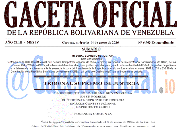 Gaceta Oficial, Gaceta 6963, Gaceta 6963 HD, Gaceta #6963, Gaceta Oficial Venezuela #6963