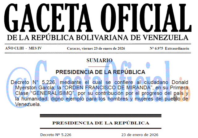Gaceta Oficial, Gaceta 6975, Gaceta 6975 HD, Gaceta #6975, Gaceta Oficial Venezuela #6975